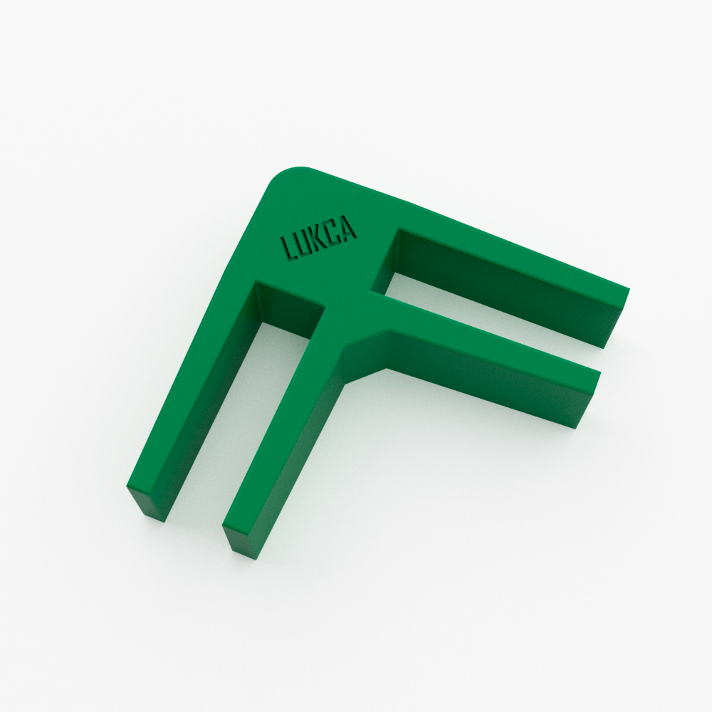 CONECTOR DOBLE 90° VERDE PACK 4 UNIDADES