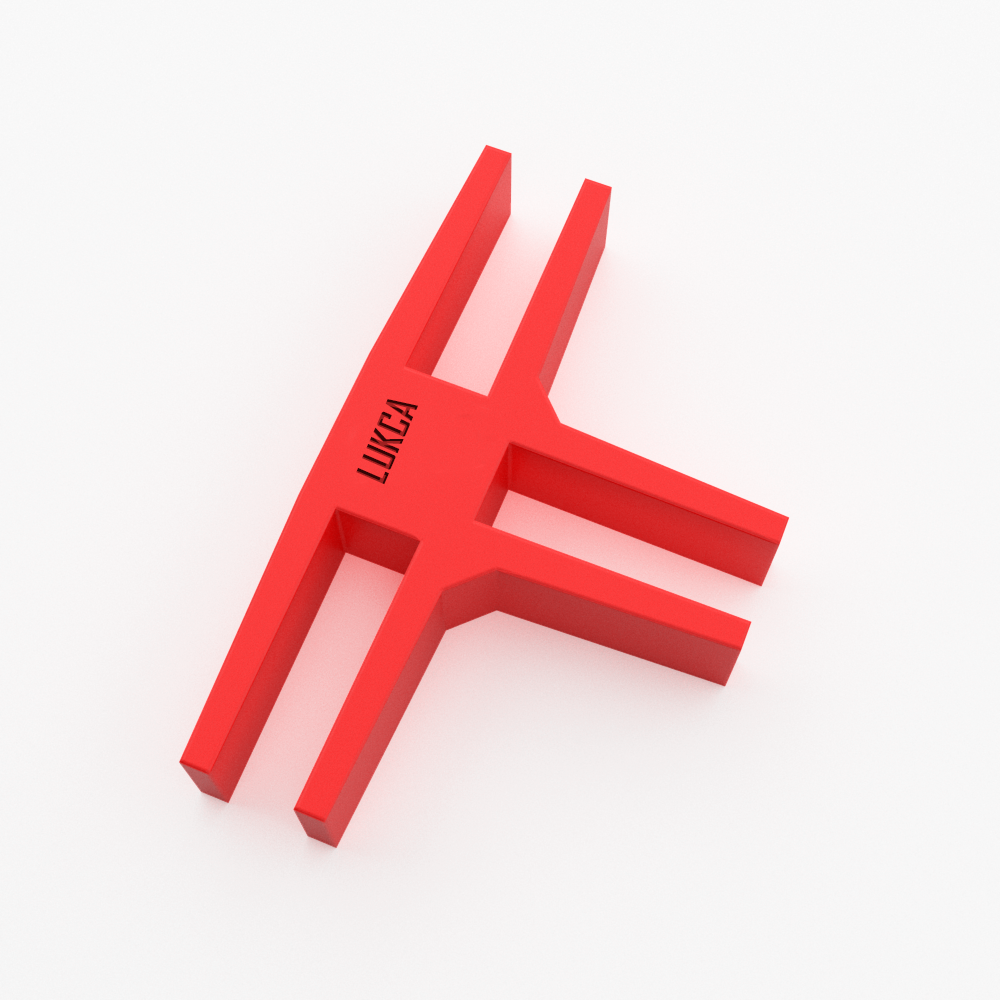 CONECTOR TRIPLE 90° ROJO PACK 4 UNIDADES