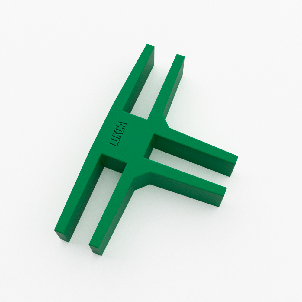 CONECTOR TRIPLE 90° VERDE PACK 4 UNIDADES